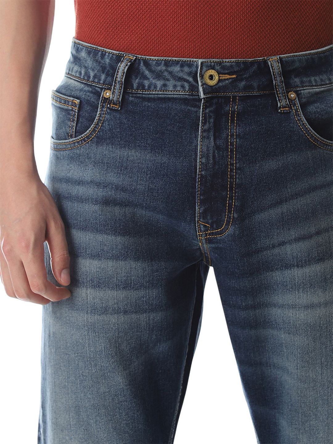 Skinny Fit Low-Rise Heavy Fade Stretchable Jeans