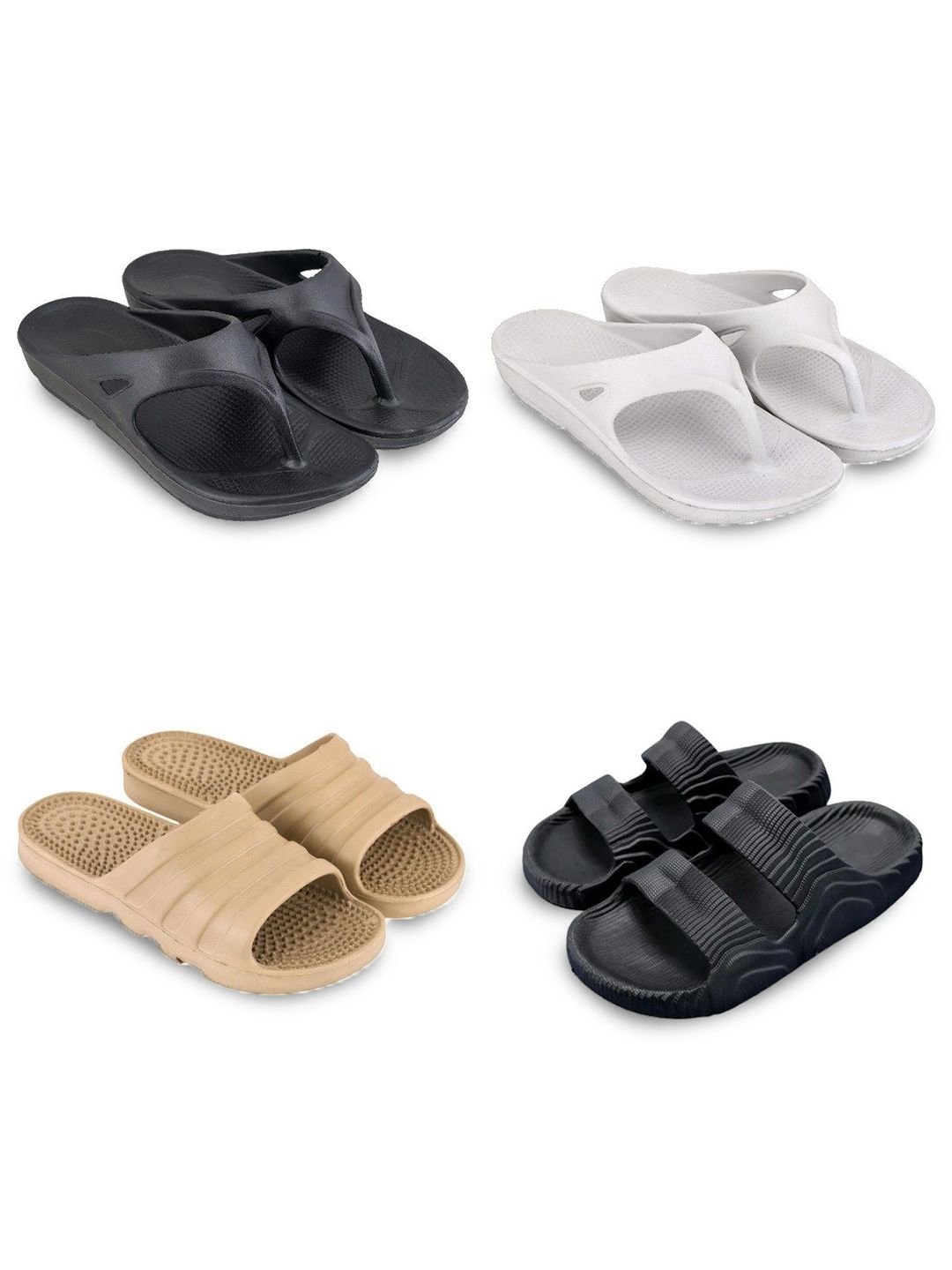 Feel alive Men Set OF 4 Thong Flip-Flops