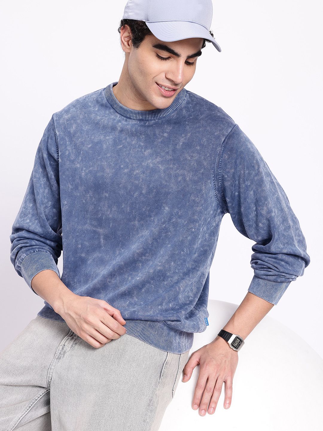 Aeropostale Aeropostale Overdyed Pure Cotton Casual Sweater