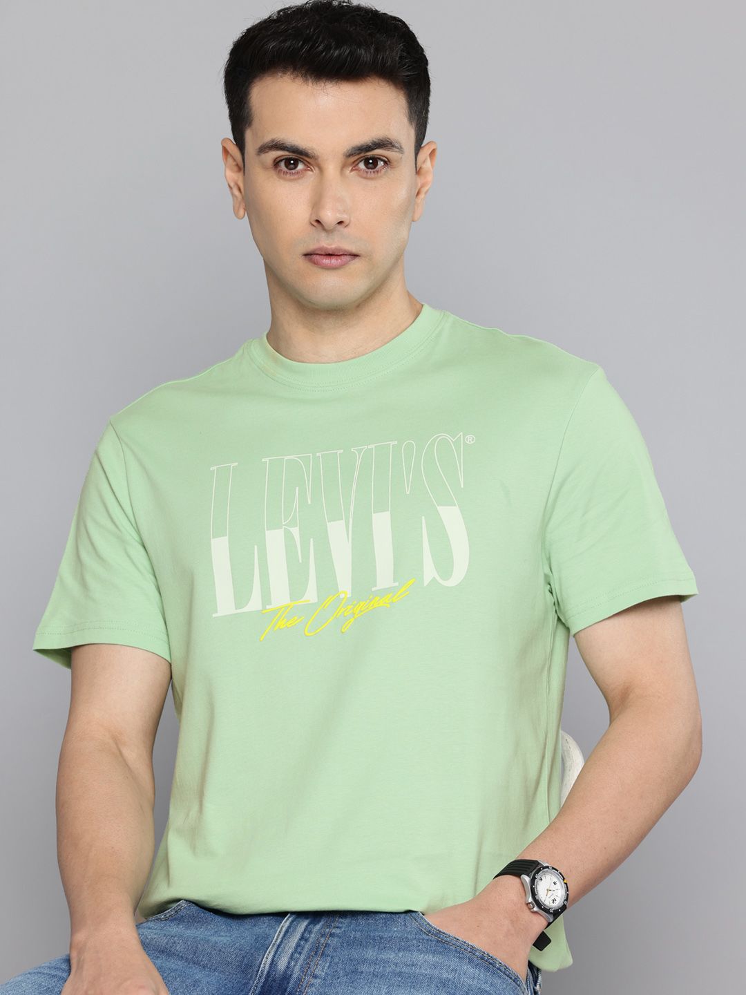 Levis Brand Logo Printed Pure Cotton Slim Fit T-shirt