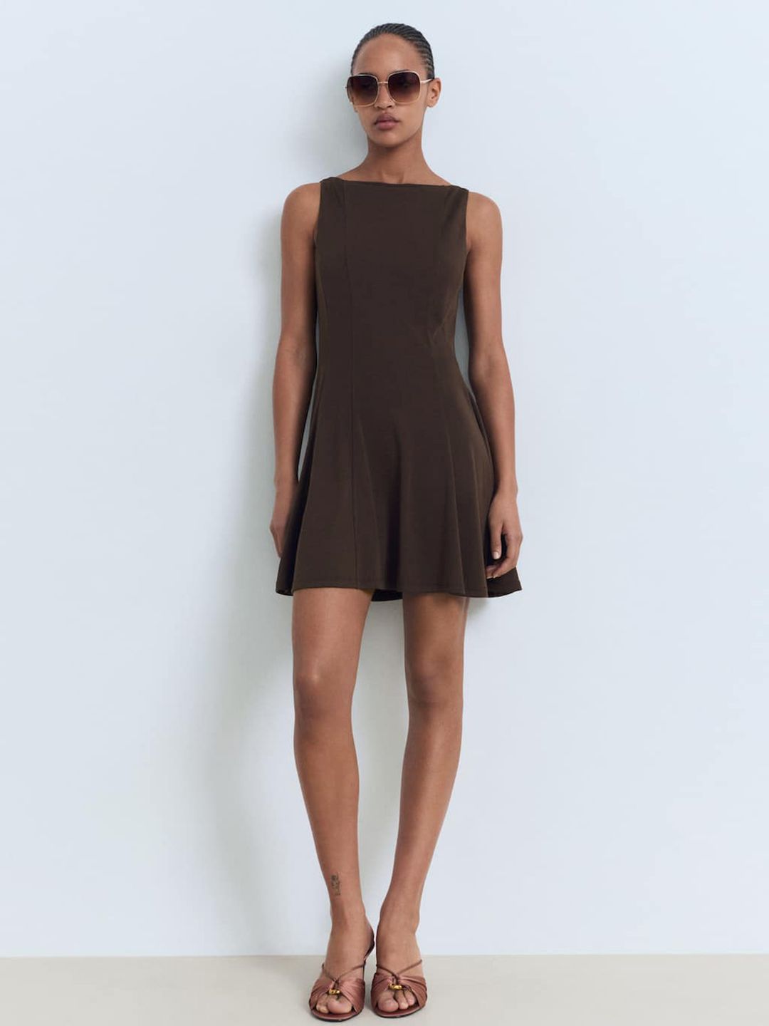 Paneled Mini Sheath Dress