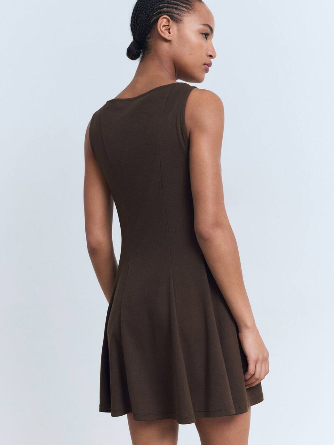 Paneled Mini Sheath Dress