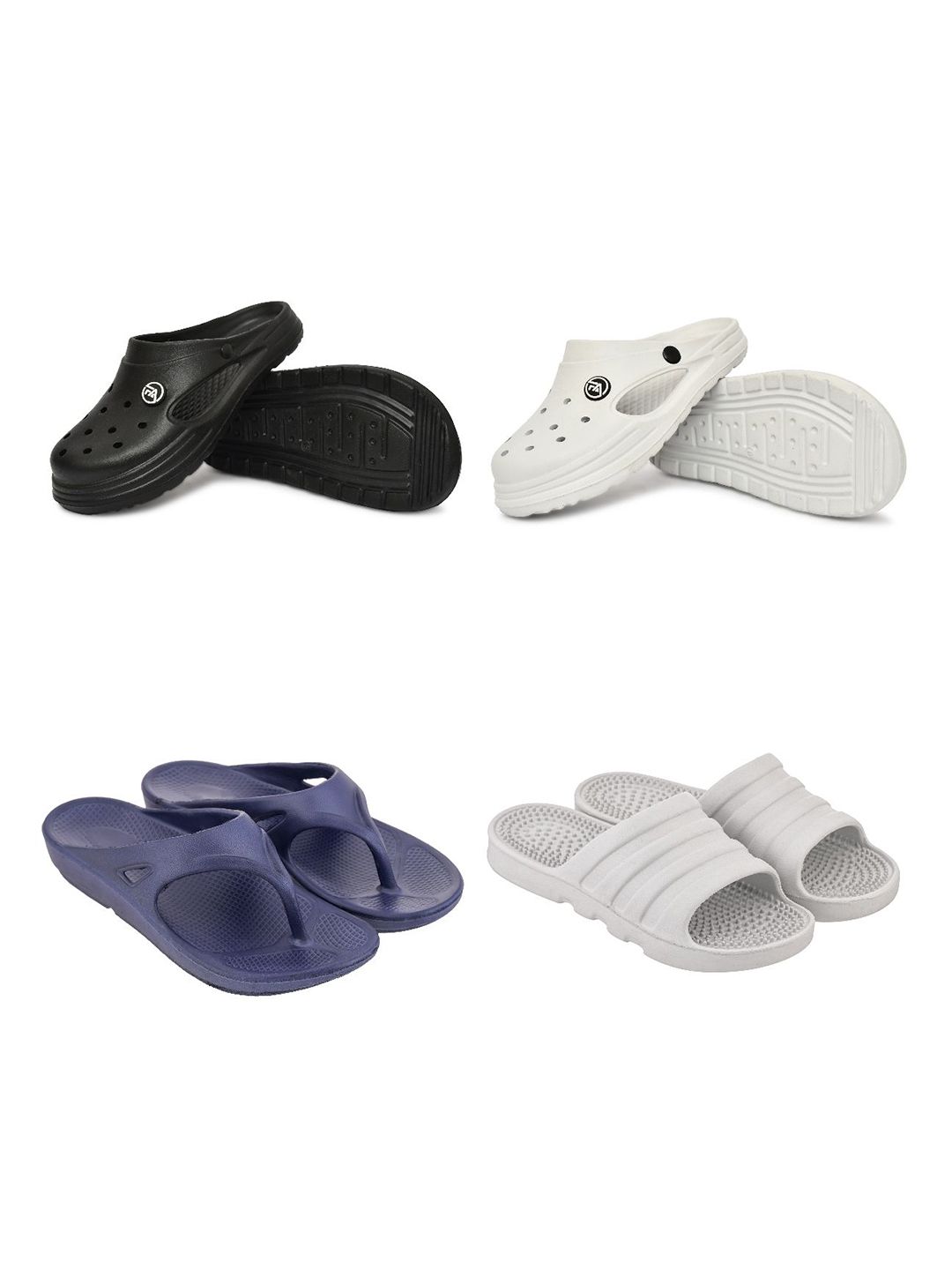 Feel alive Men Set of 4 Lightweight Flip Flops