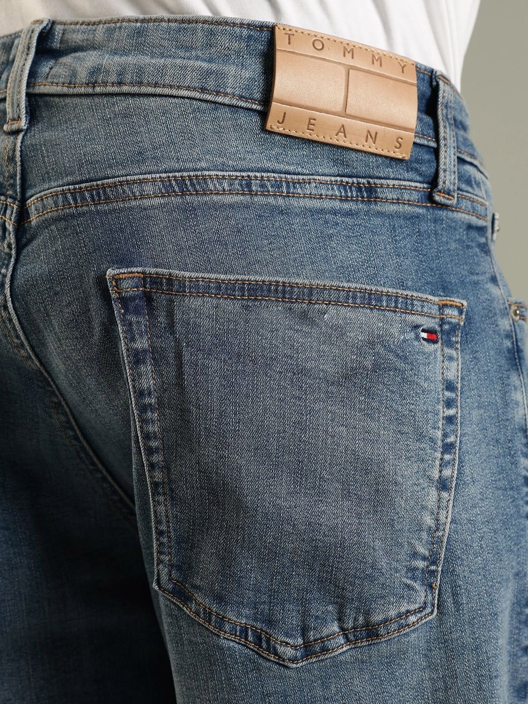 Slim Fit Mid-Rise Heavy Fade Mid-Wash Jeans