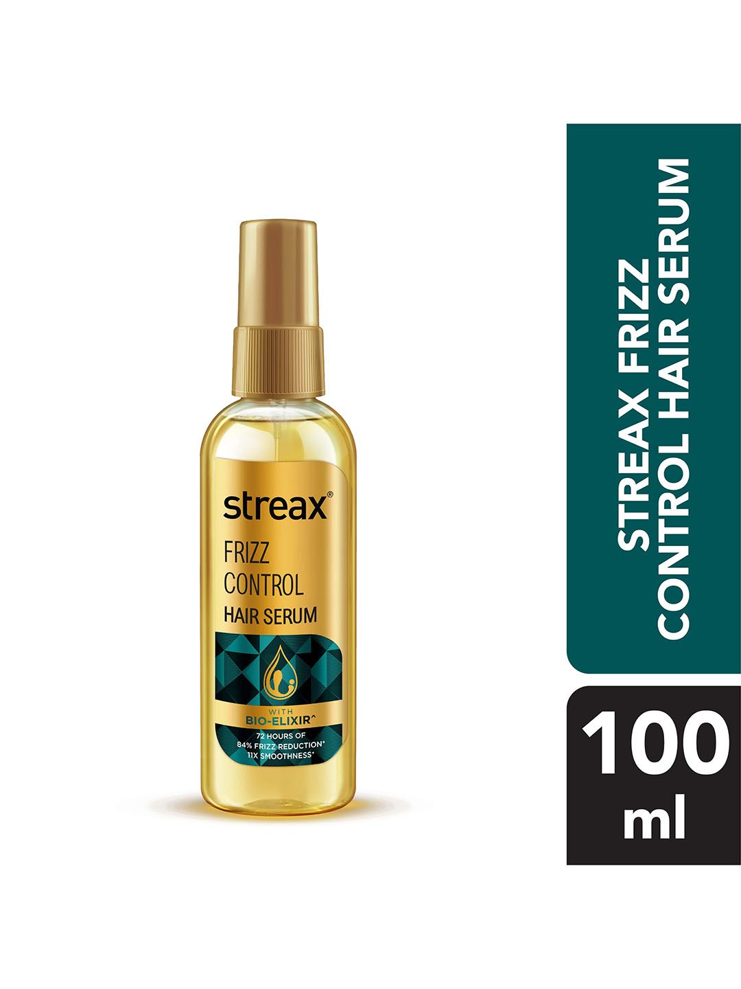 Streax Frizz Control Hair Serum for Dry & Frizzy Hair with 72 Hrs Frizz Control - 100 ml