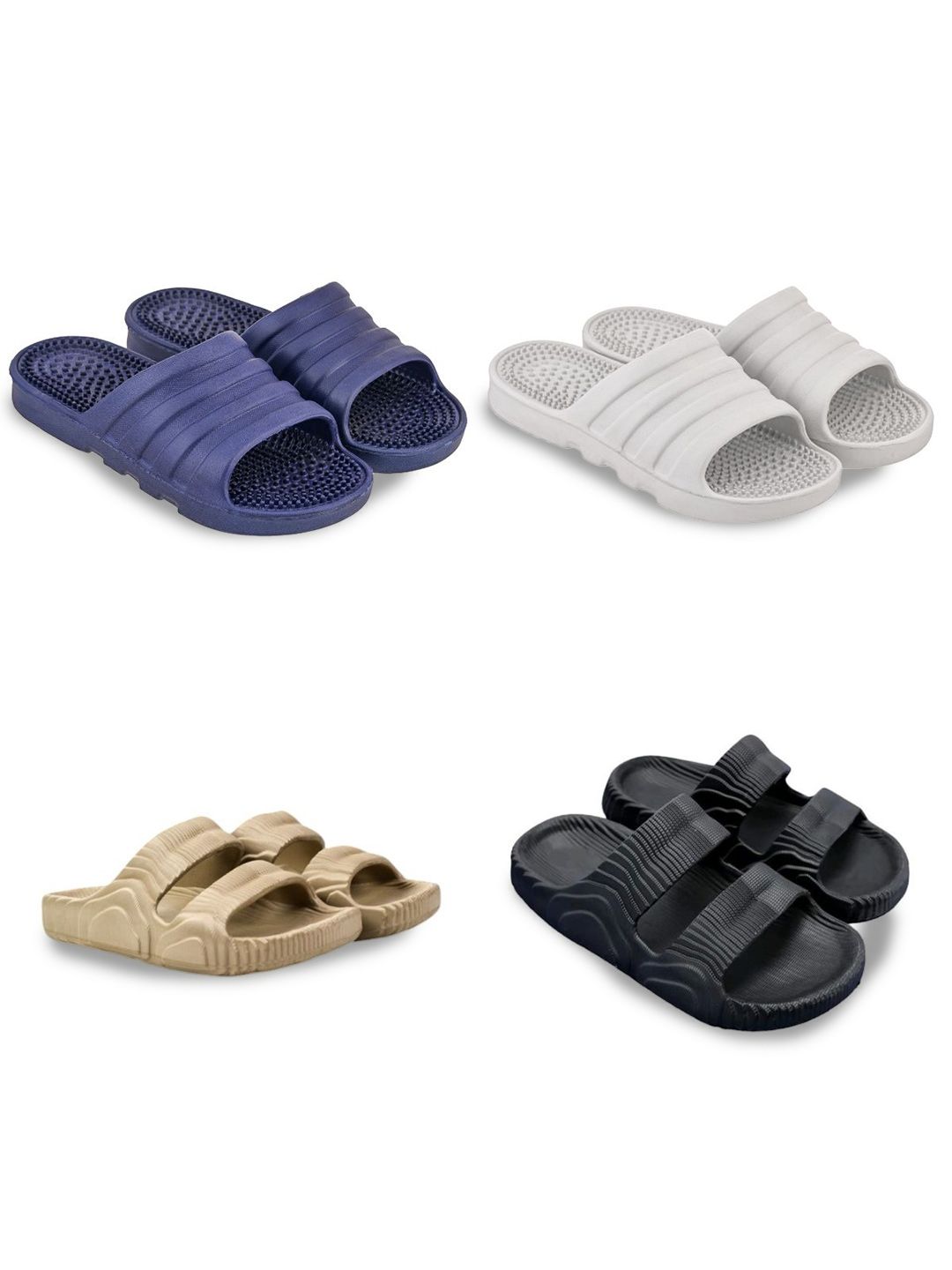 Feel alive Men Set of 4 Lightweight Flip Flops