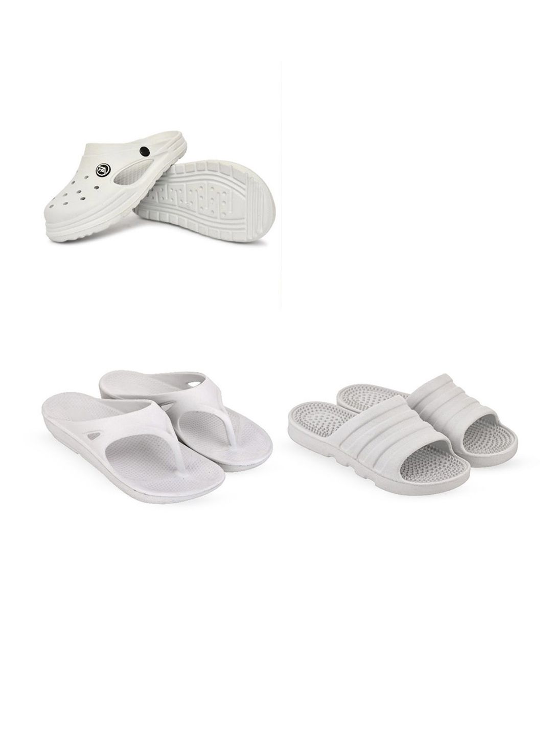 Feel alive Men Set Of 4 Ultra-Comfortable Lightweight Flip Flops