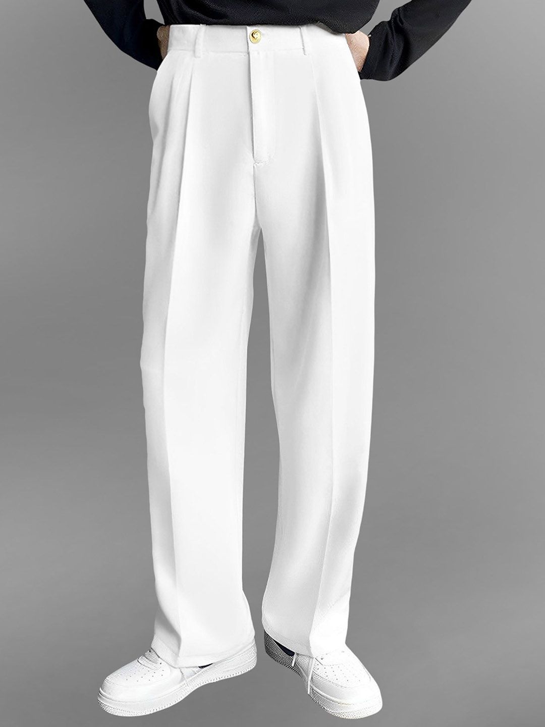 FTX Men Relaxed Loose Fit Pleated Korean Trousers