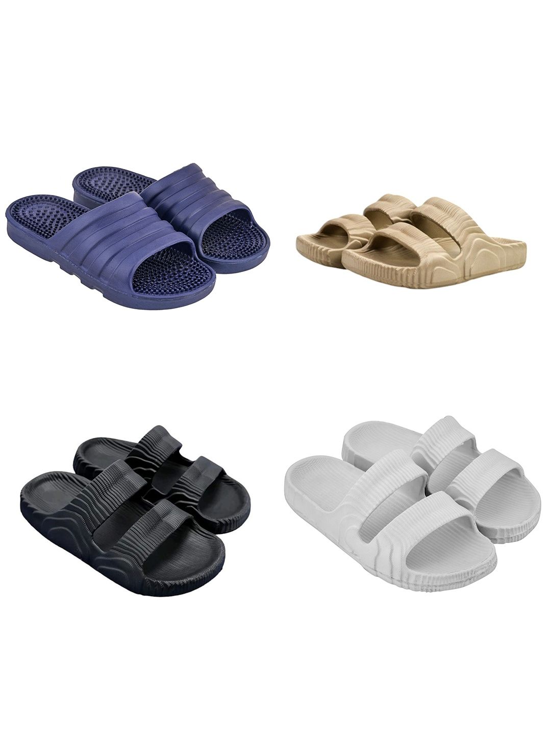 Feel alive Men Set of 4 Lightweight Flip Flops
