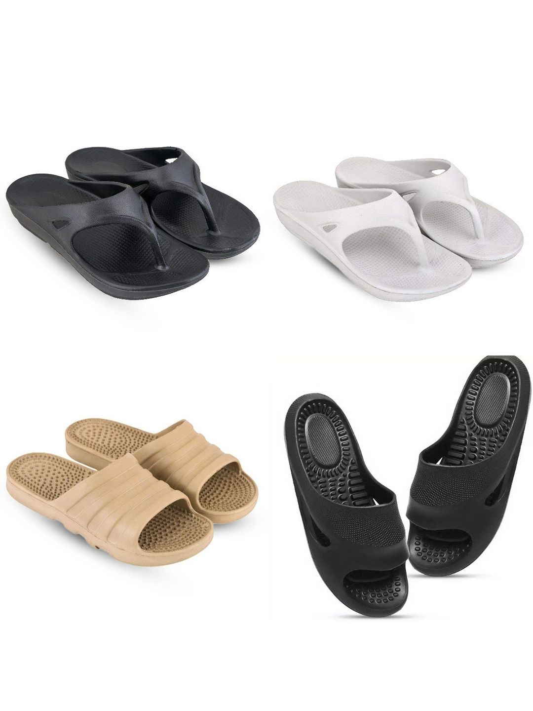 Feel alive Men Set of 4 Ultra-Comfortable Lightweight Clogs