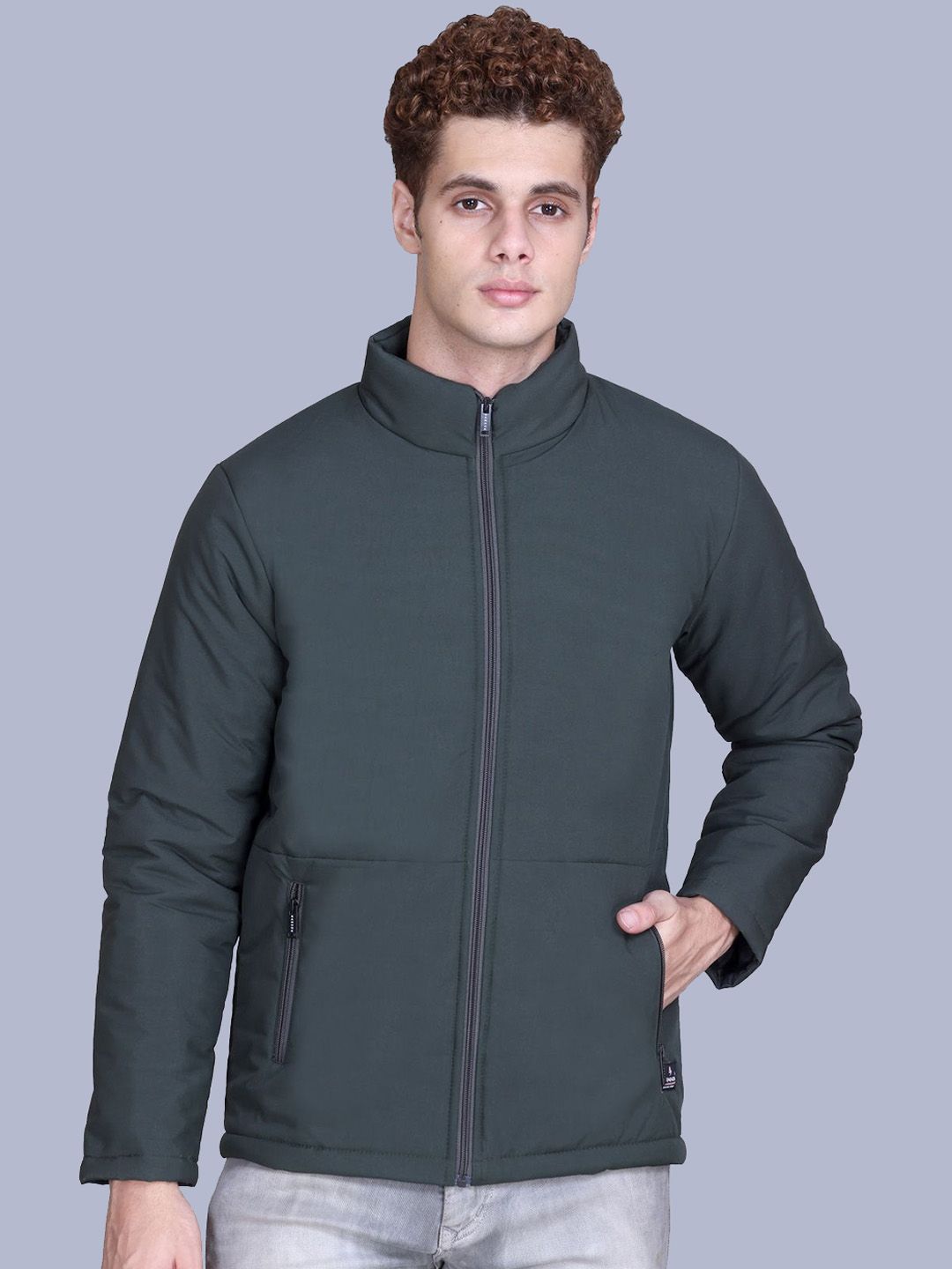 SANHOK Stand Collar Lightweight Puffer Jacket