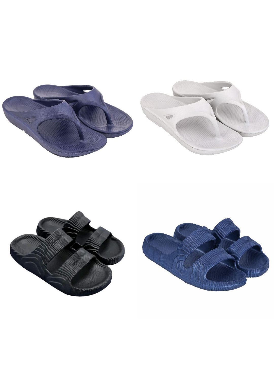 Feel alive Set of 4 Men Ultra-Comfortable Lightweight Sliders