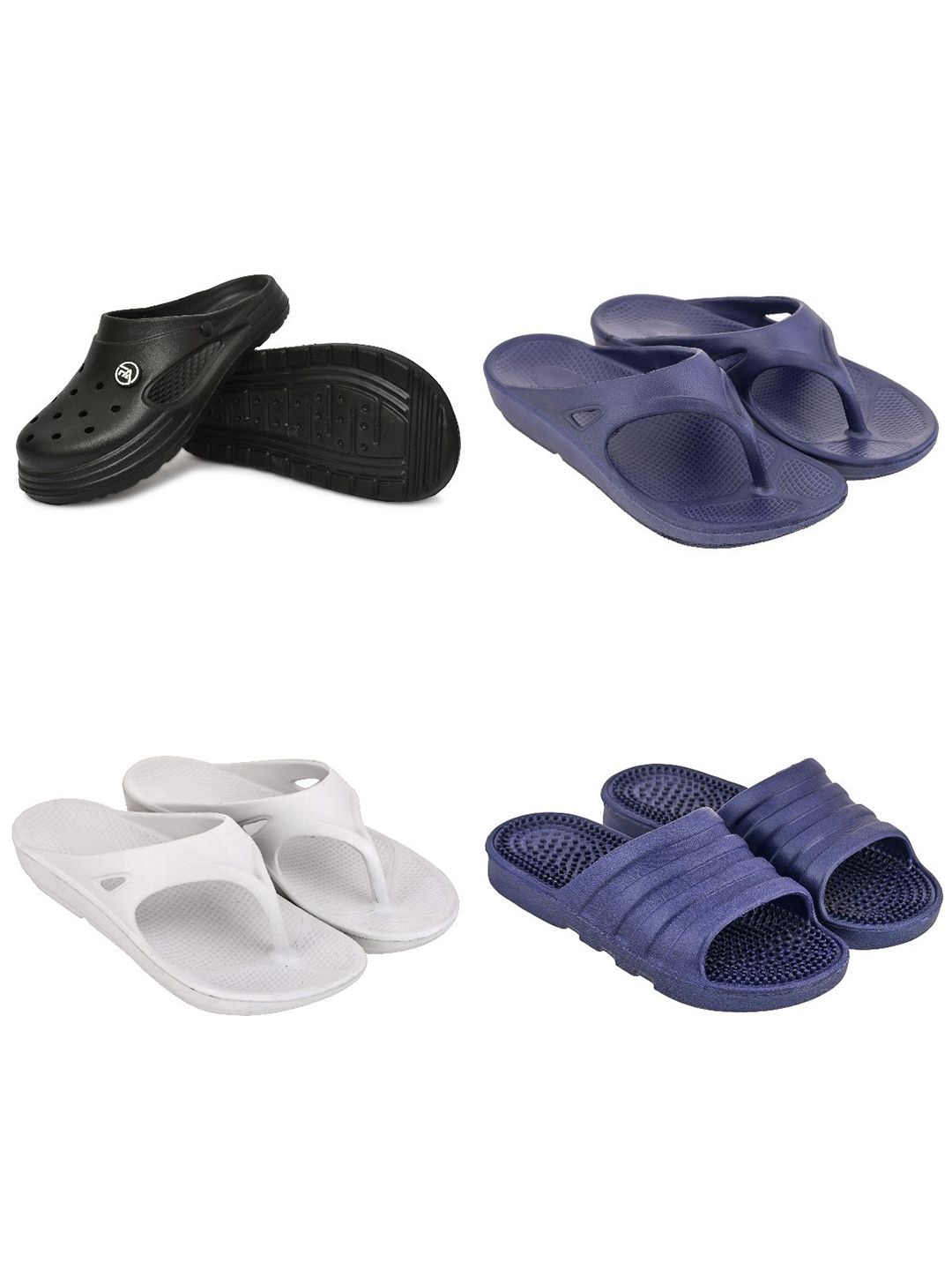 Feel alive Men Set of 4 Lightweight Flip Flops