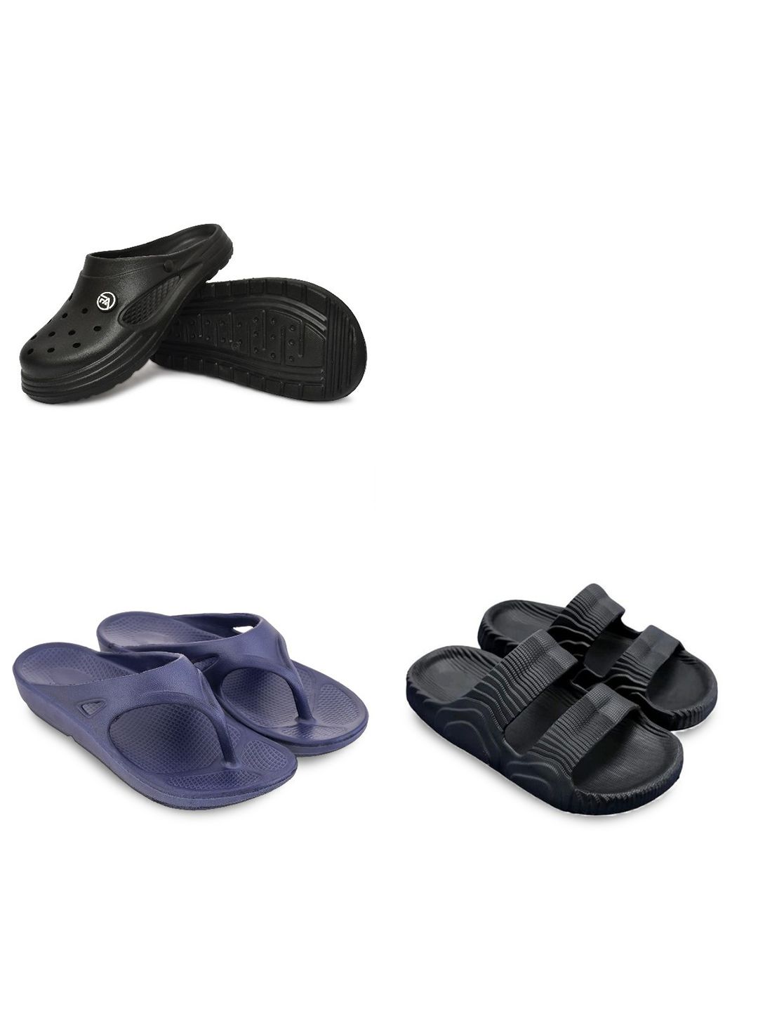 Feel alive Men Set of 4 Ultra-Comfortable Lightweight Clogs