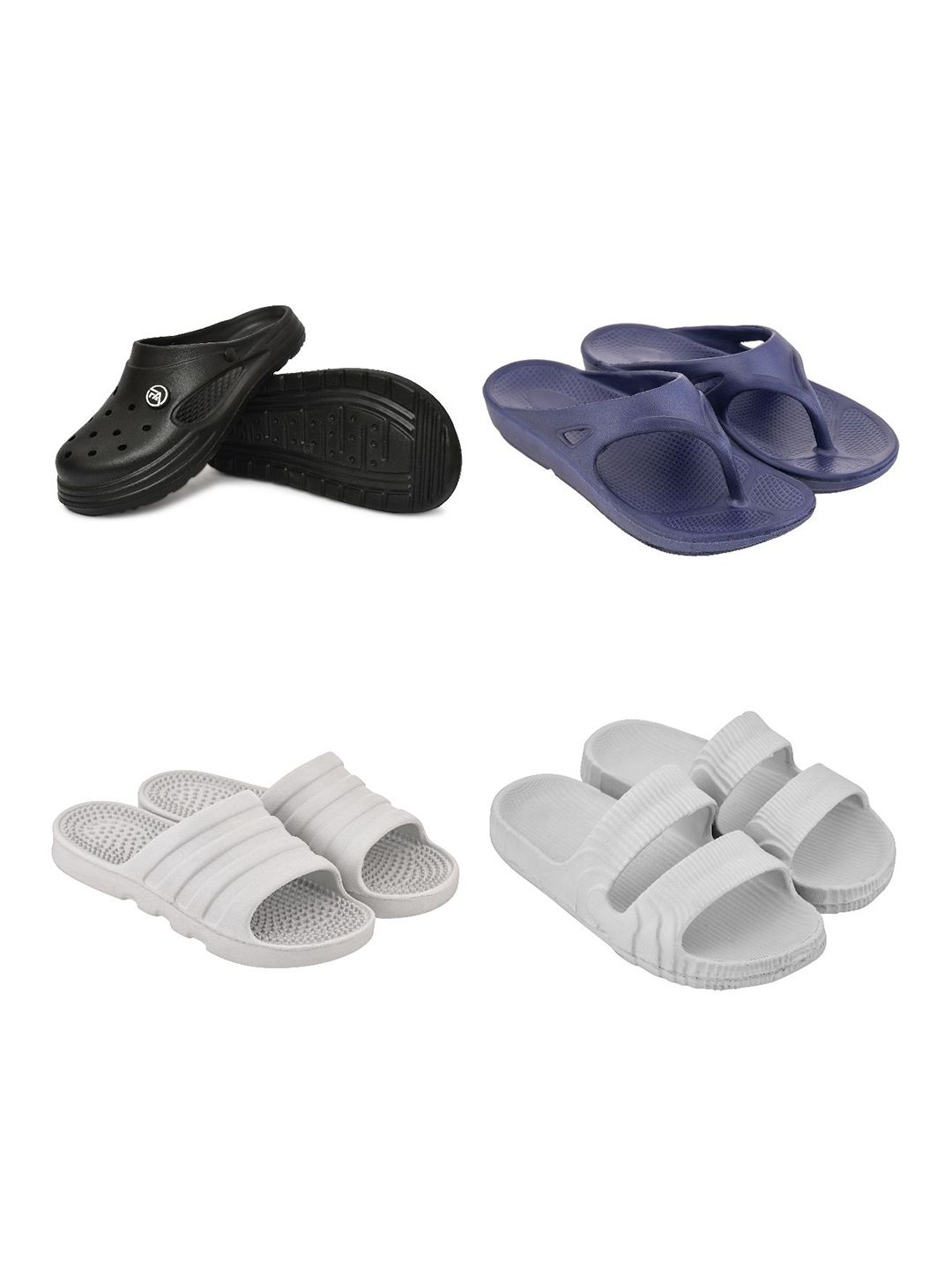 Feel alive Men Set of 4 Lightweight Flip Flops