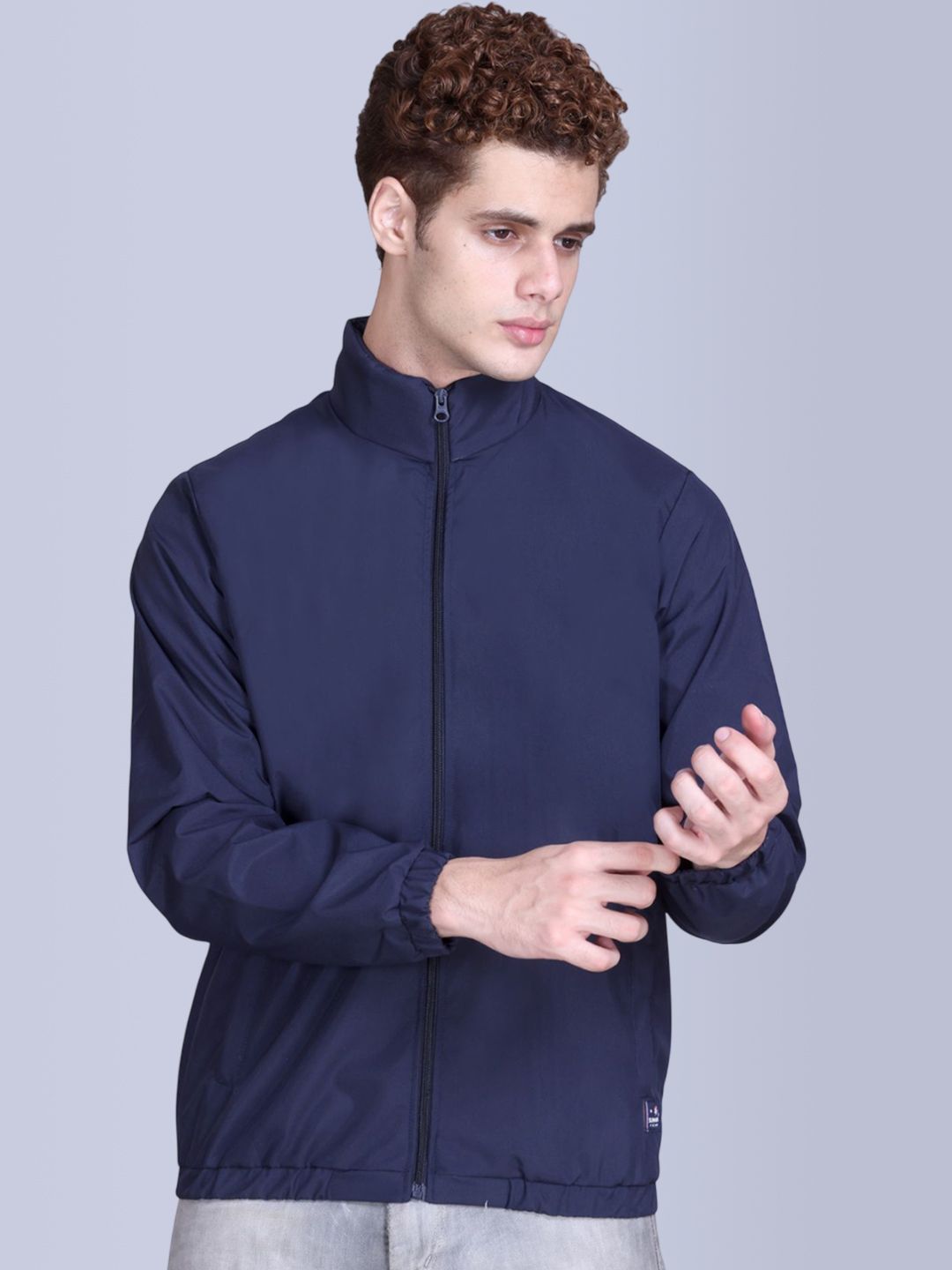 SANHOK Stand Collar Windcheater Tailored Jacket