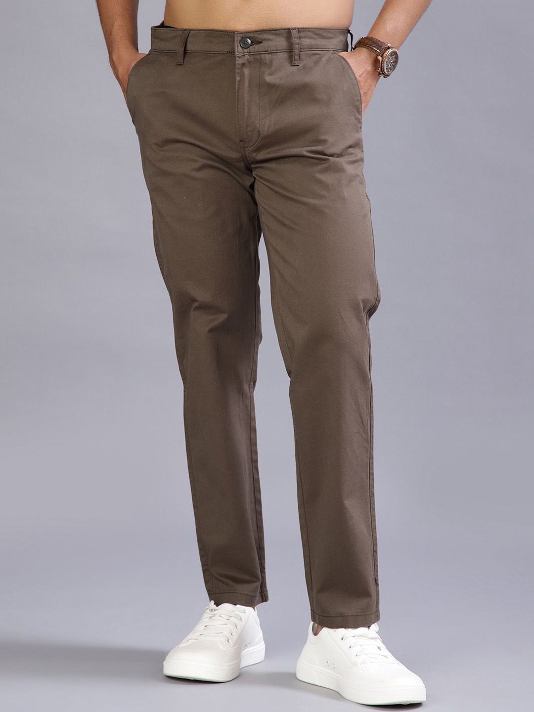 V-Mart Men Regular Fit Mid-Rise Cotton Chinos