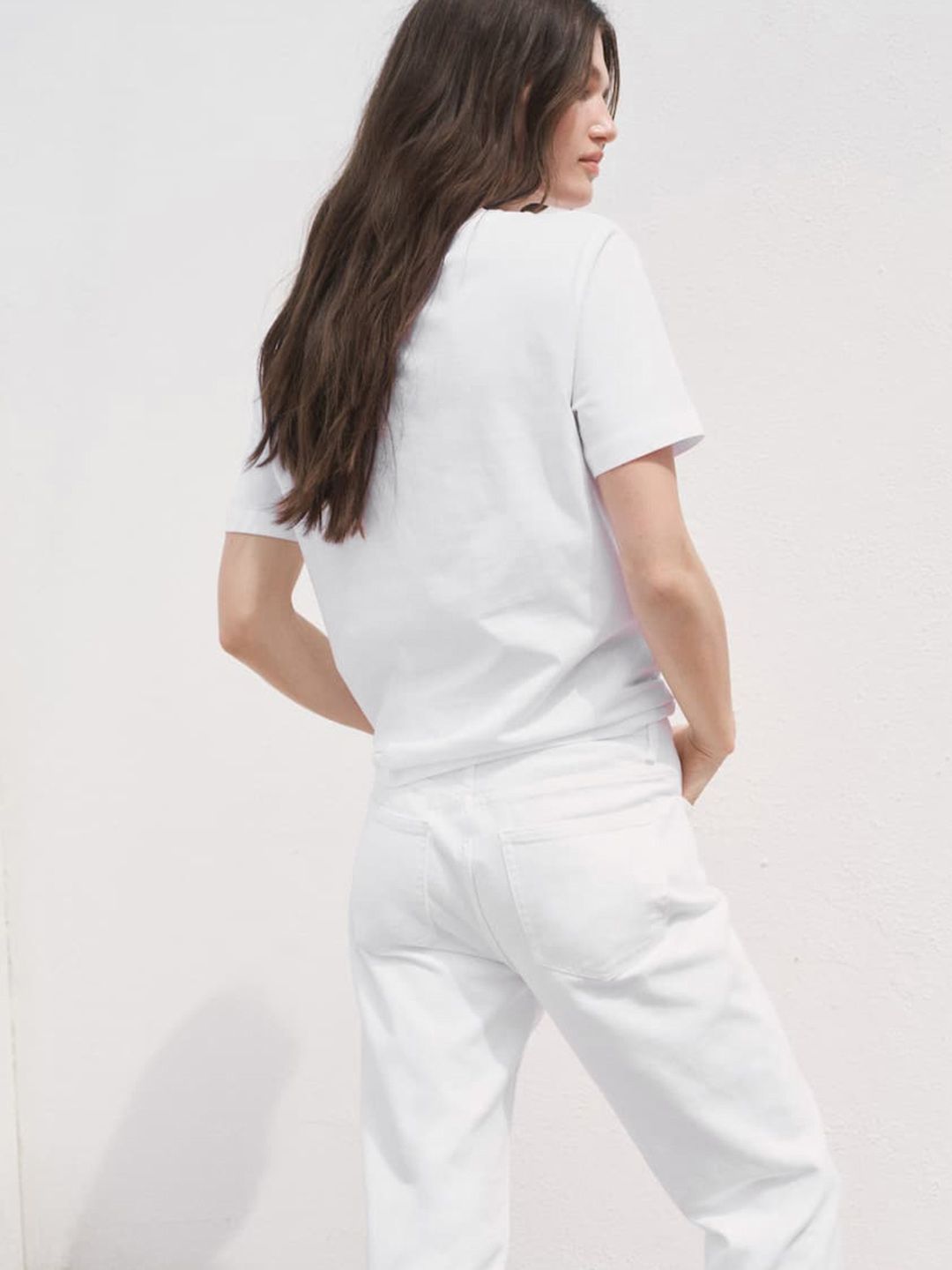 V-Neck Pure Cotton T-shirt