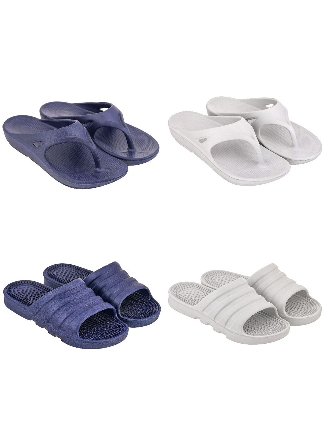 Feel alive Men Set Of 4 Lightweight Flip Flops