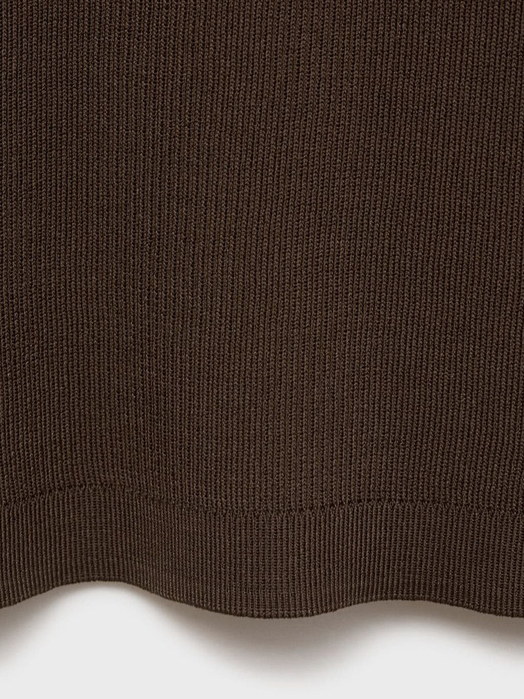 Ribbed Polo Collar Slim Fit T-shirt