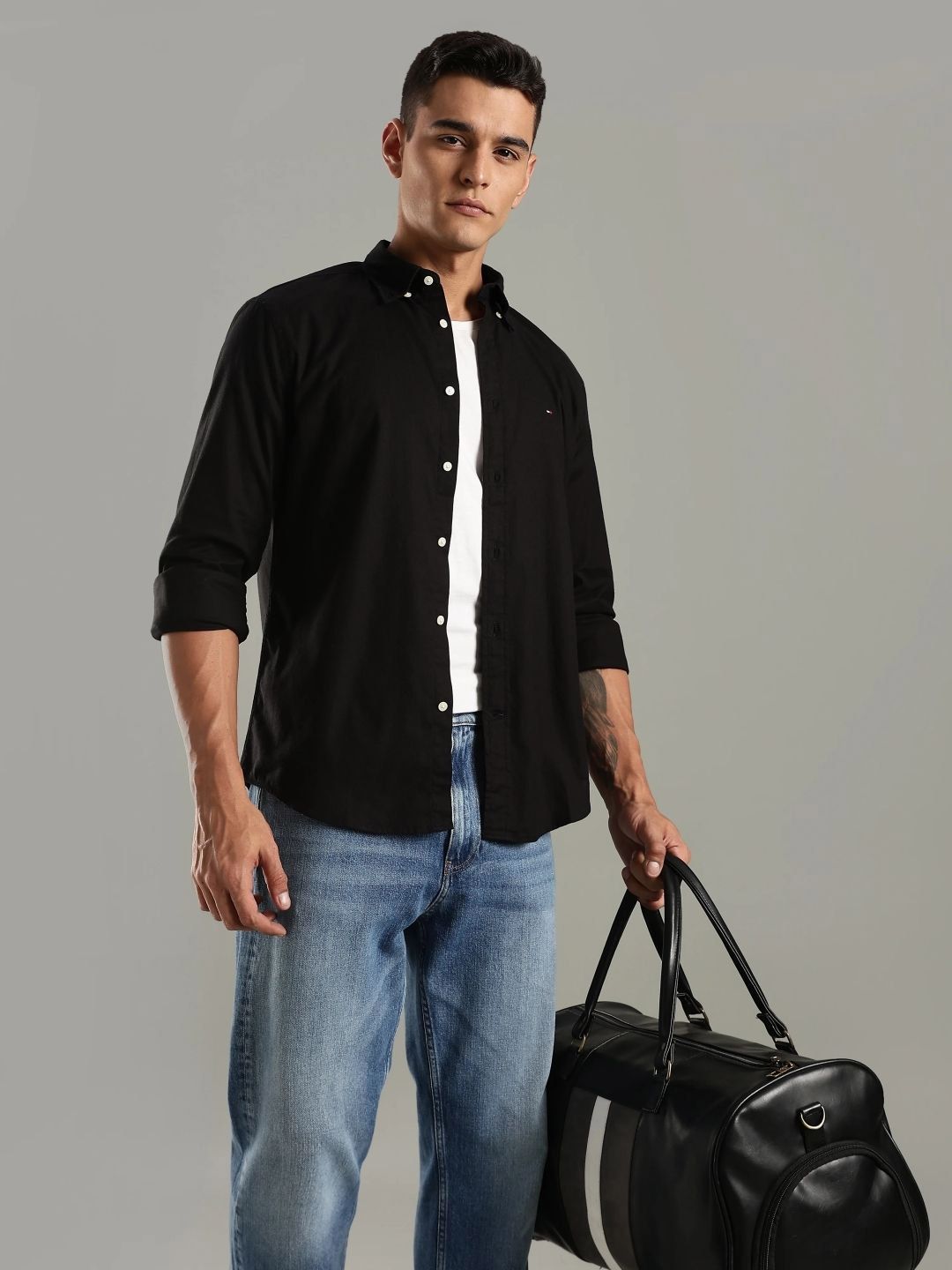 Tommy Hilfiger Tommy Hilfiger Button-Down Collar Opaque Shirt