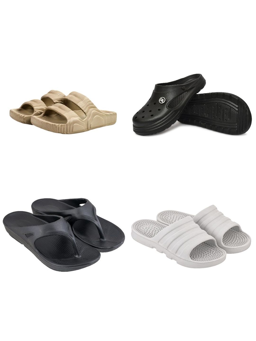 Feel alive Men Set of 4 Lightweight Flip Flops