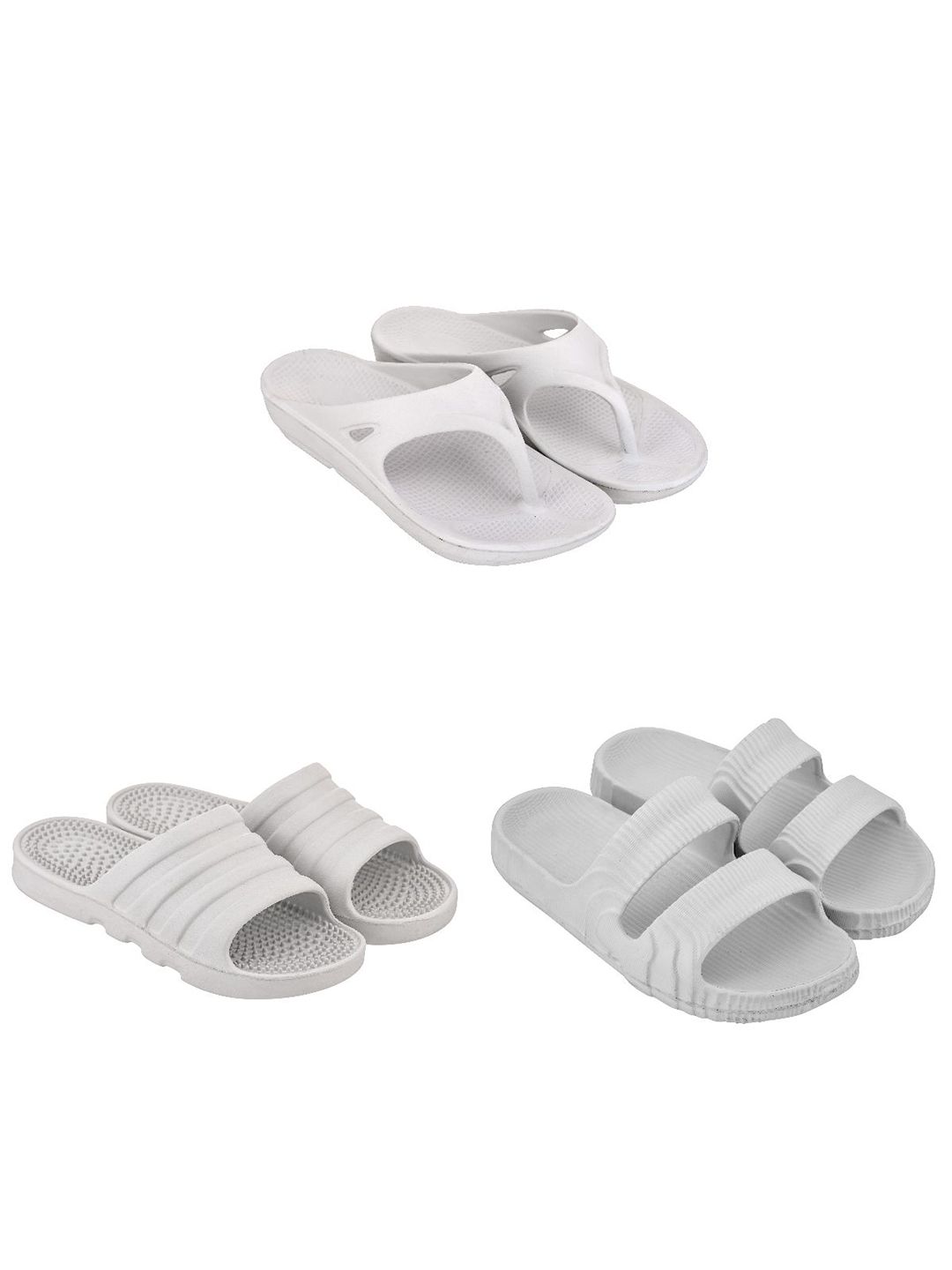 Feel alive Men Set Of 4 Lightweight EVA Flip Flops