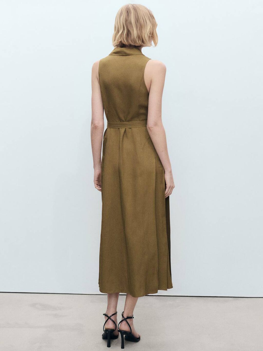 Belted Midi Shirt Dress