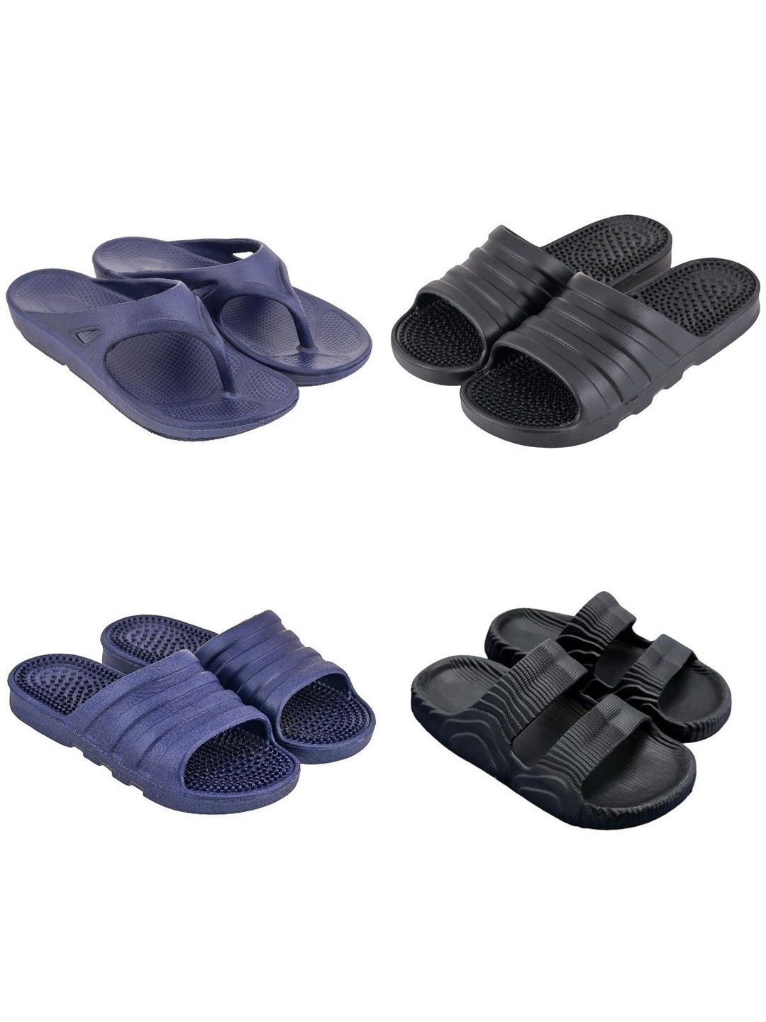 Feel alive Set Of 4 Ultra-Comfortable Lightweight Thong Flip-Flops