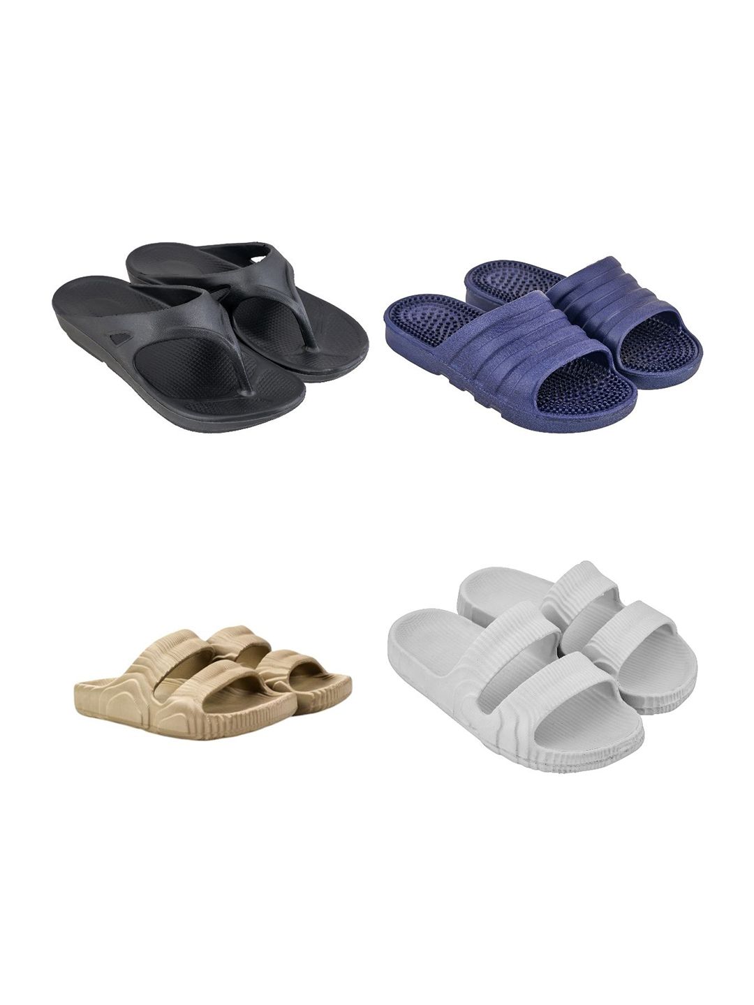 Feel alive Men Set of 4 Ultra-Comfortable Lightweight Clogs