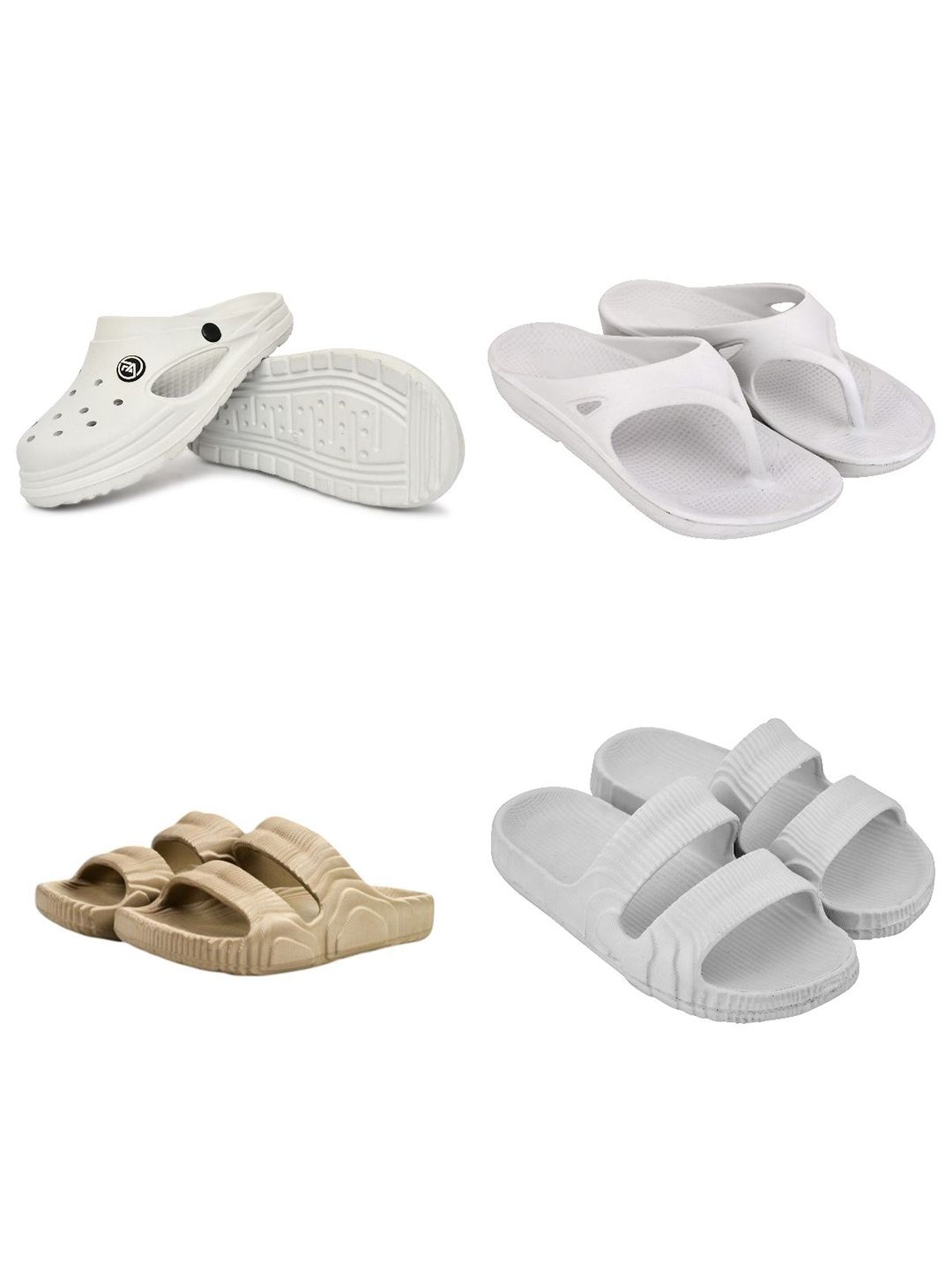 Feel alive Men Set of 4 Lightweight Flip Flops