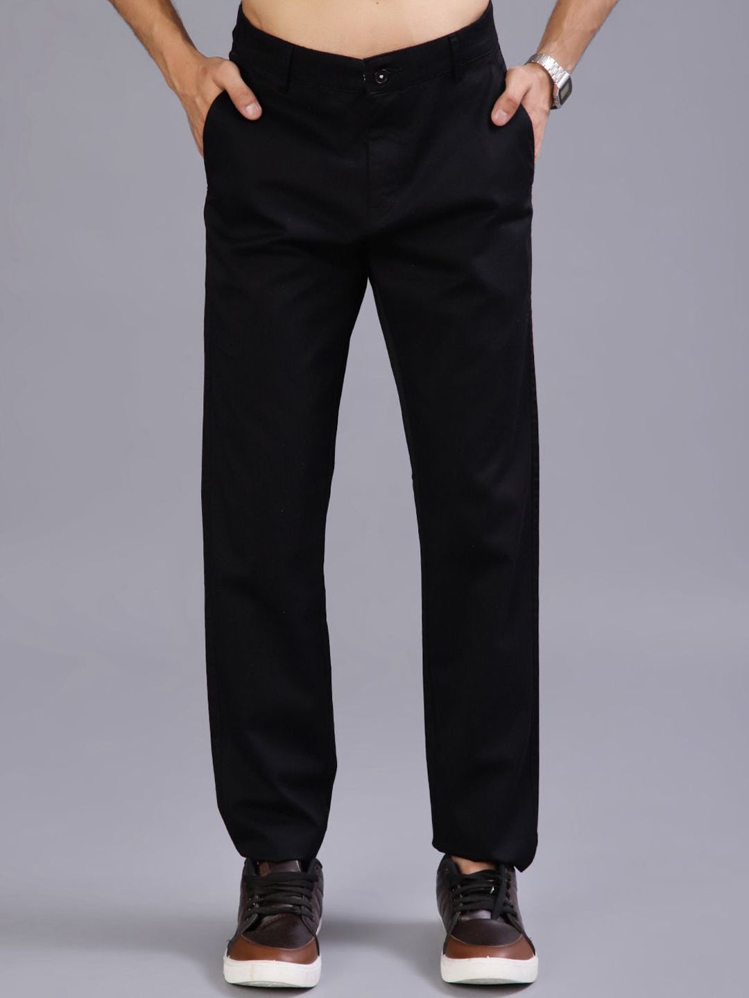 V-Mart Men Mid Rise Regular Fit Cotton Chinos Trousers