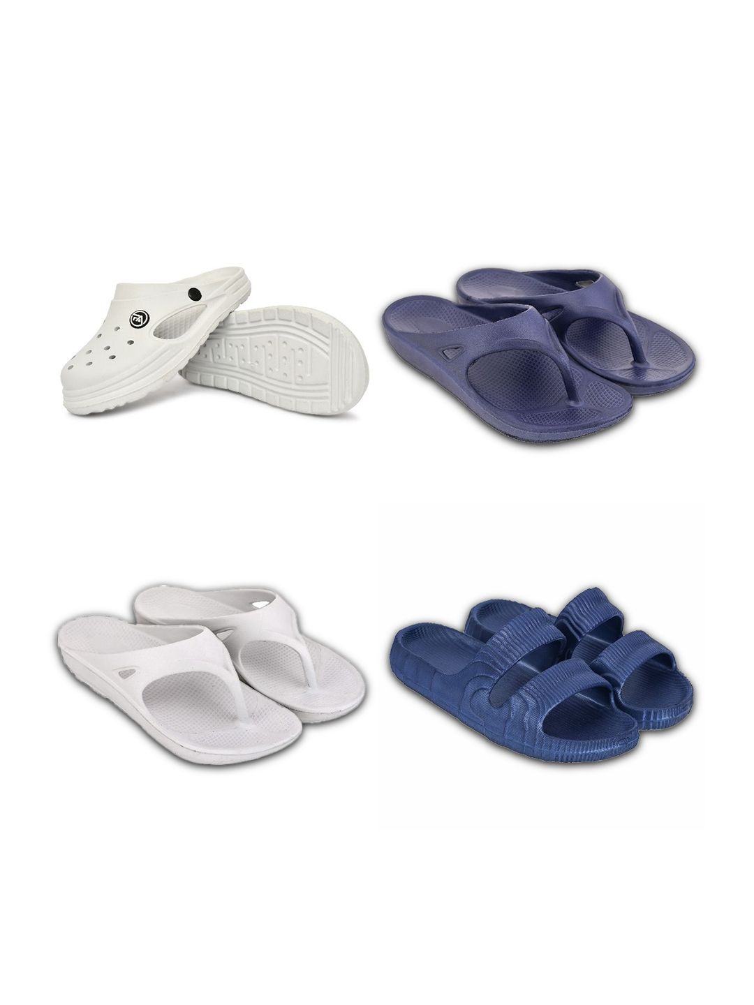 Feel alive Men Set Of 4 Ultra-Comfortable Lightweight Clogs