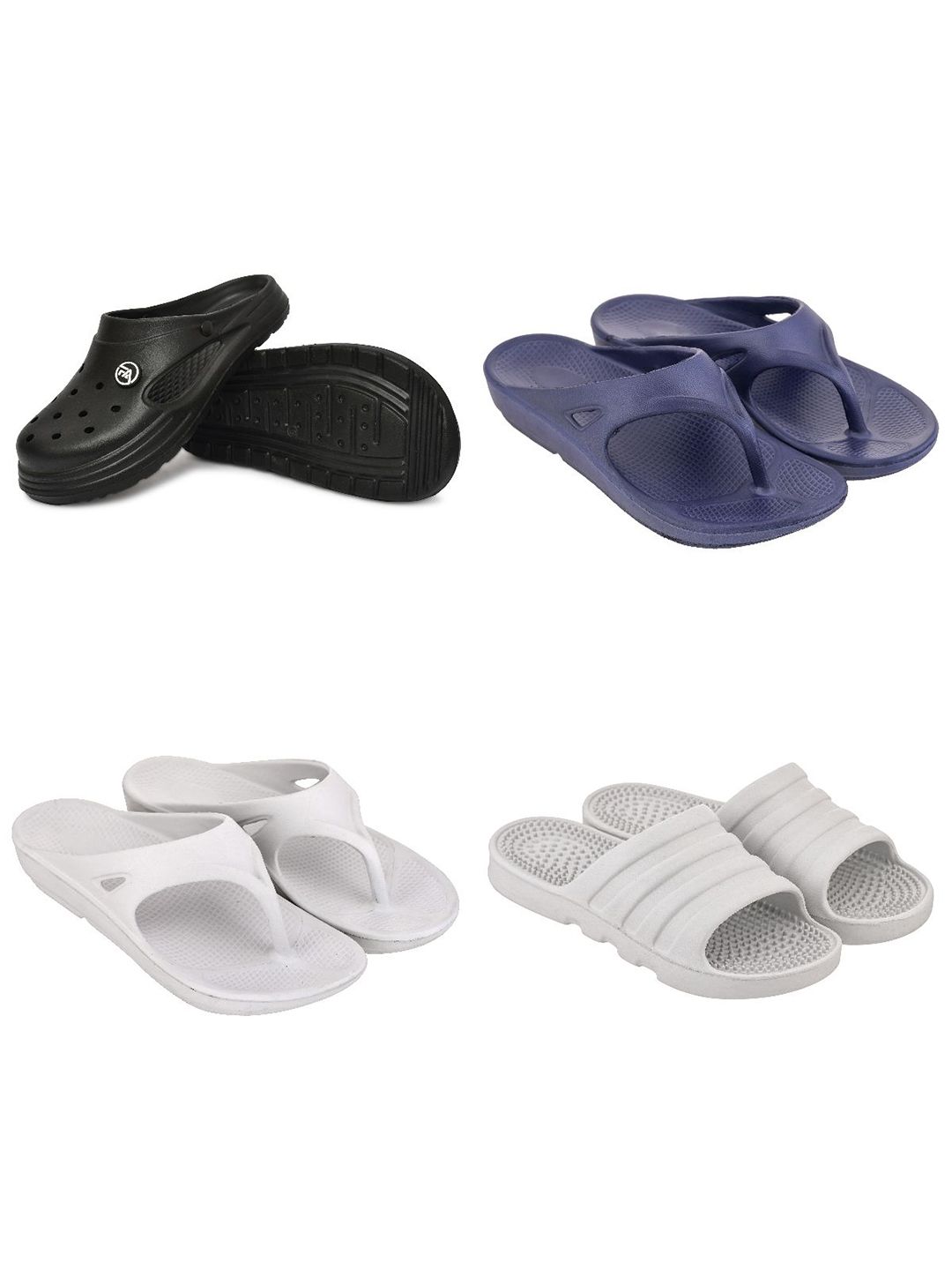 Feel alive Men Set of 4 Lightweight Flip Flops