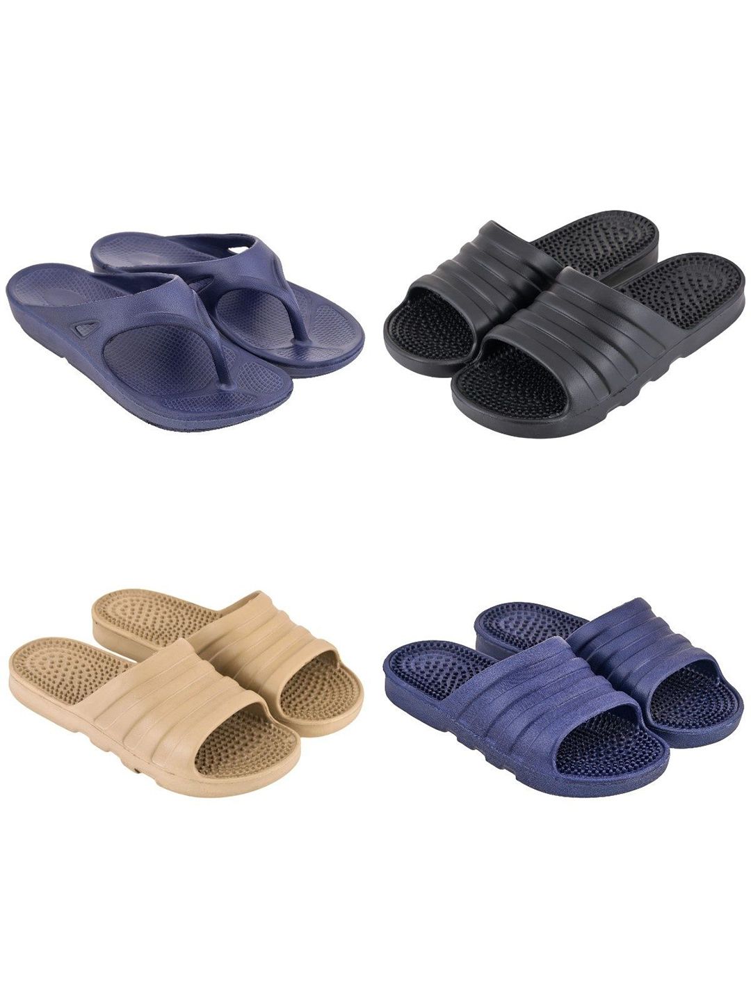 Feel alive Set of 4 Ultra-Comfortable Thong Flip-Flops