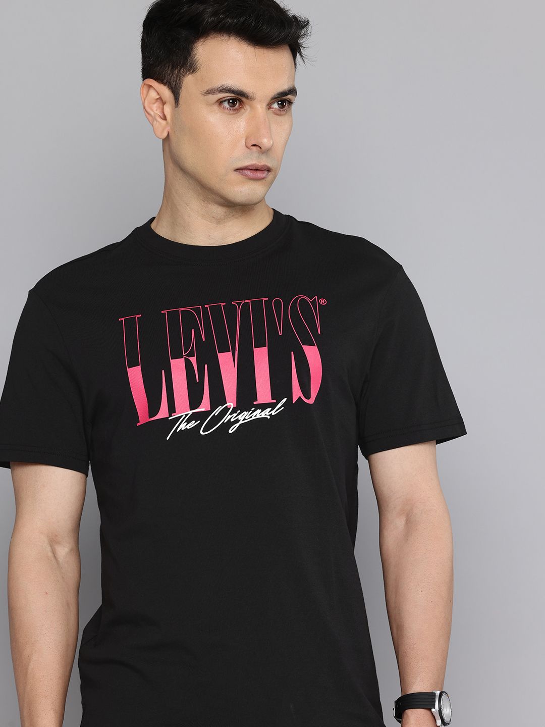 Levis Pure Cotton Brand Logo Printed Slim Fit T-shirt