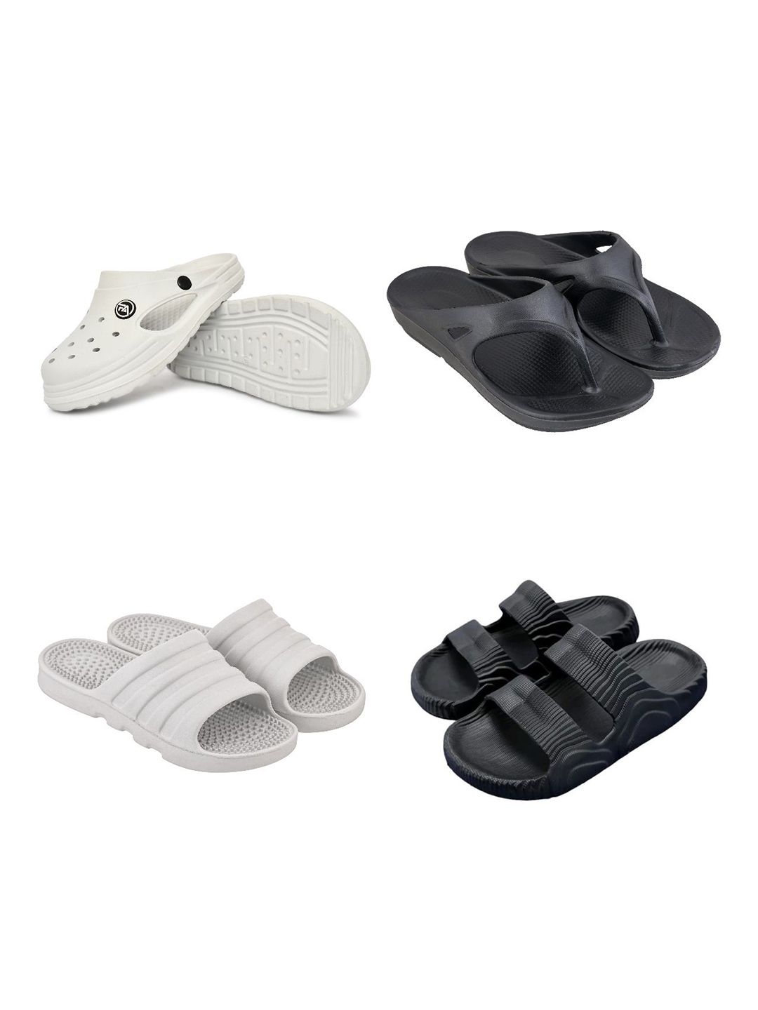Feel alive Men Set of 4 Lightweight Flip Flops