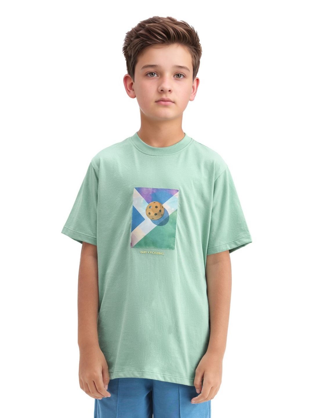 RARE ONES Boys Graphic Printed Round Neck Cotton T-shirt