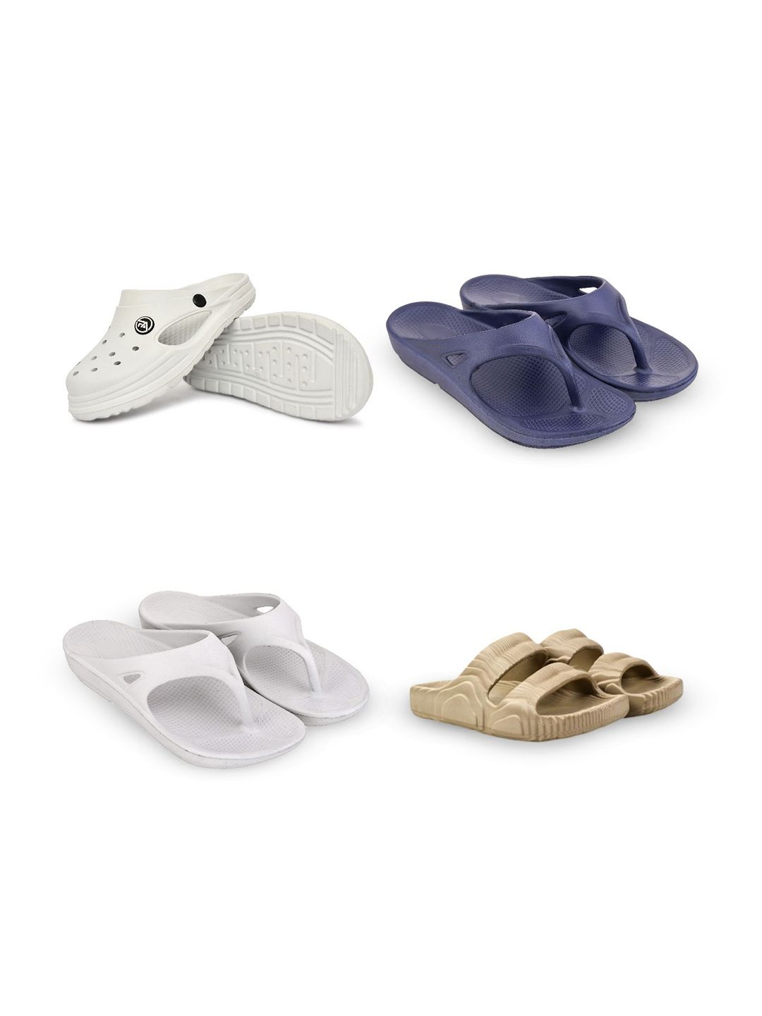 Feel alive Men Set of 3 Ultra-Comfortable Lightweight Flip Flops