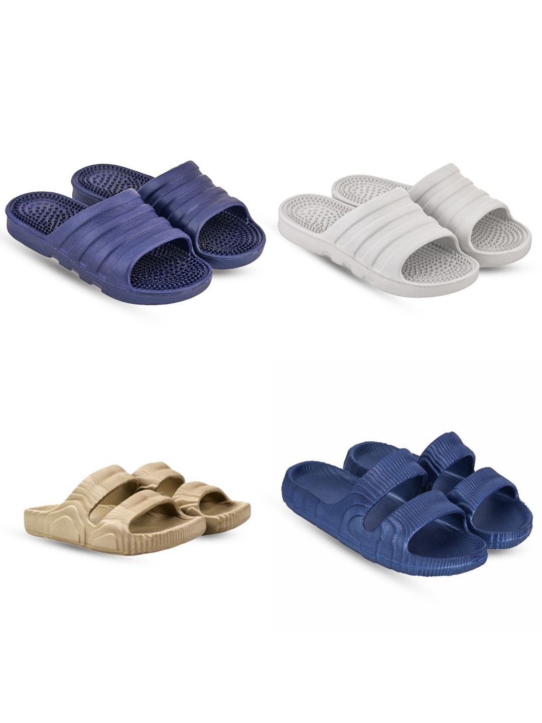 Feel alive Men Set of 4 Lightweight Flip Flops