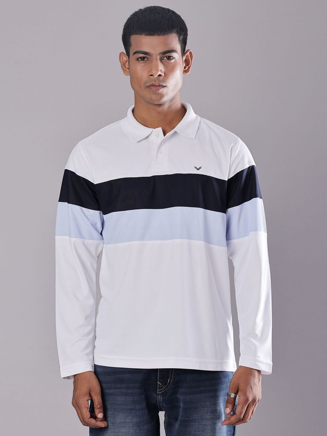 V-Mart Colourblocked Polo Collar T-shirt