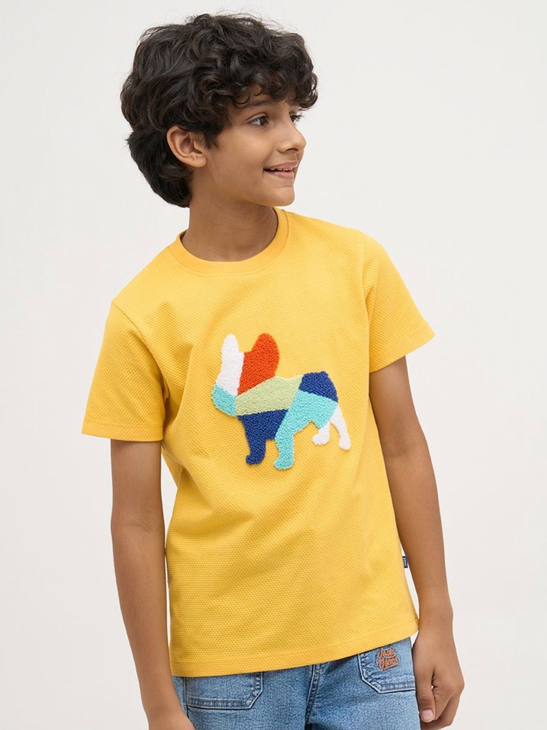 Jack & Jones Junior Jack & Jones Junior Boys Graphic Printed Round Neck Pure Cotton T-shirt