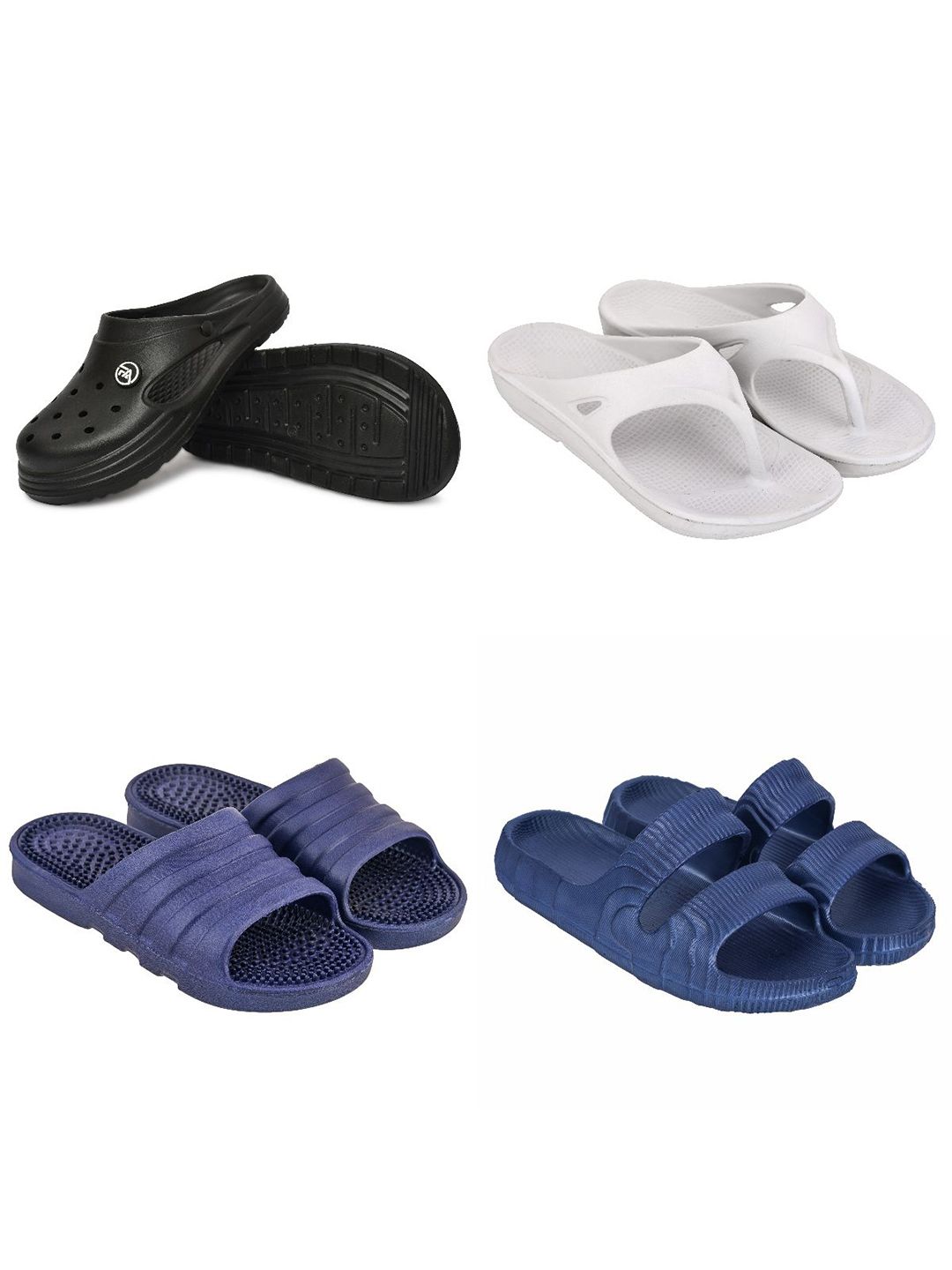 Feel alive Set of 4 Men Ultra-Comfortable Lightweight Sliders
