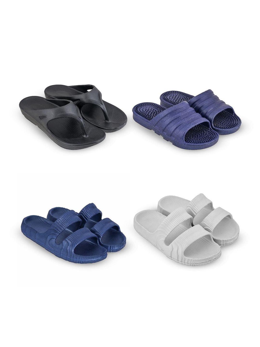 Feel alive Men Set Of 4 Flip Flops
