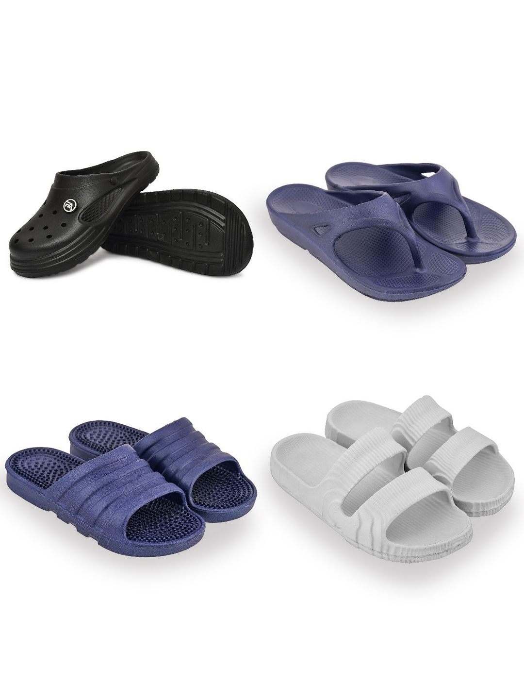 Feel alive Set Of 4 Ultra-Comfortable Lightweight Clogs