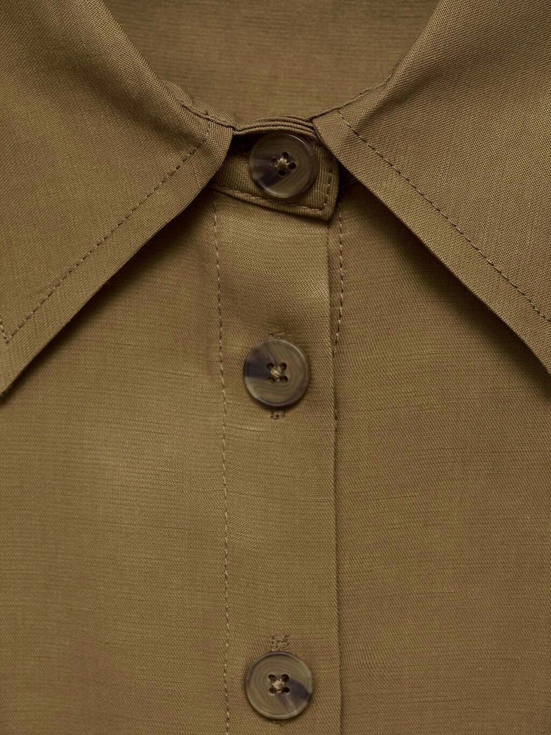 Belted Midi Shirt Dress
