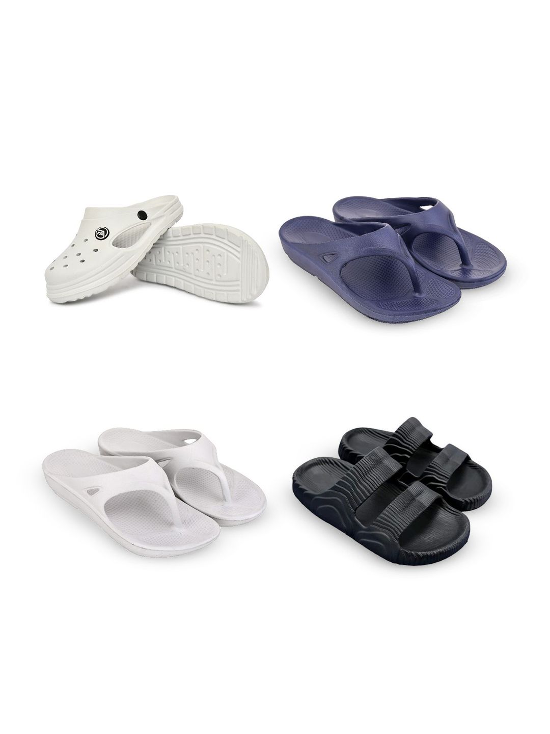 Feel alive Men Set of 4 Ultra-Comfortable Lightweight Clogs