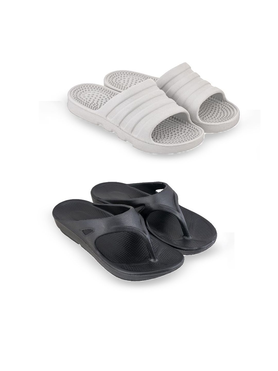 Feel alive Men Pack Of 4 Self Design Ultra-Comfortable And Lightweight Clogs