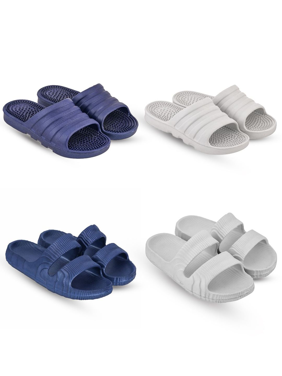 Feel alive Men Set of 4 Lightweight Flip Flops