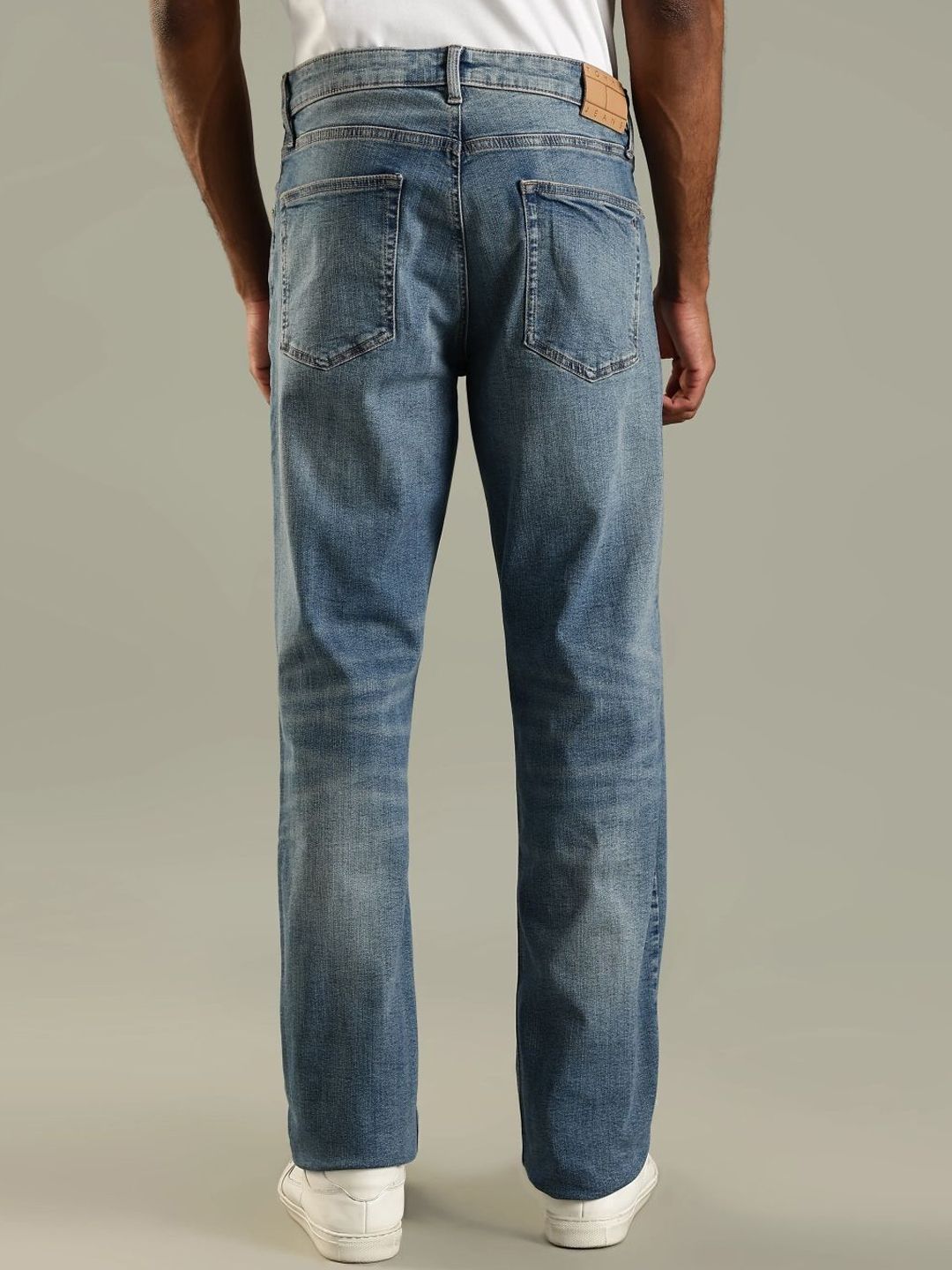 Slim Fit Mid-Rise Heavy Fade Mid-Wash Jeans